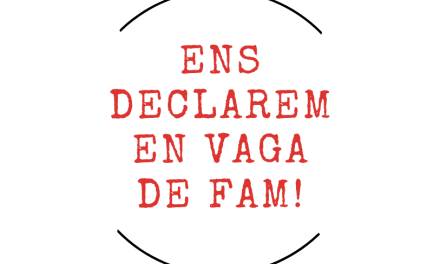 VAGA DE FAM PER LA PAU A PALESTINA: PROU COMERÇ D’ARMES AMB ISRAEL!